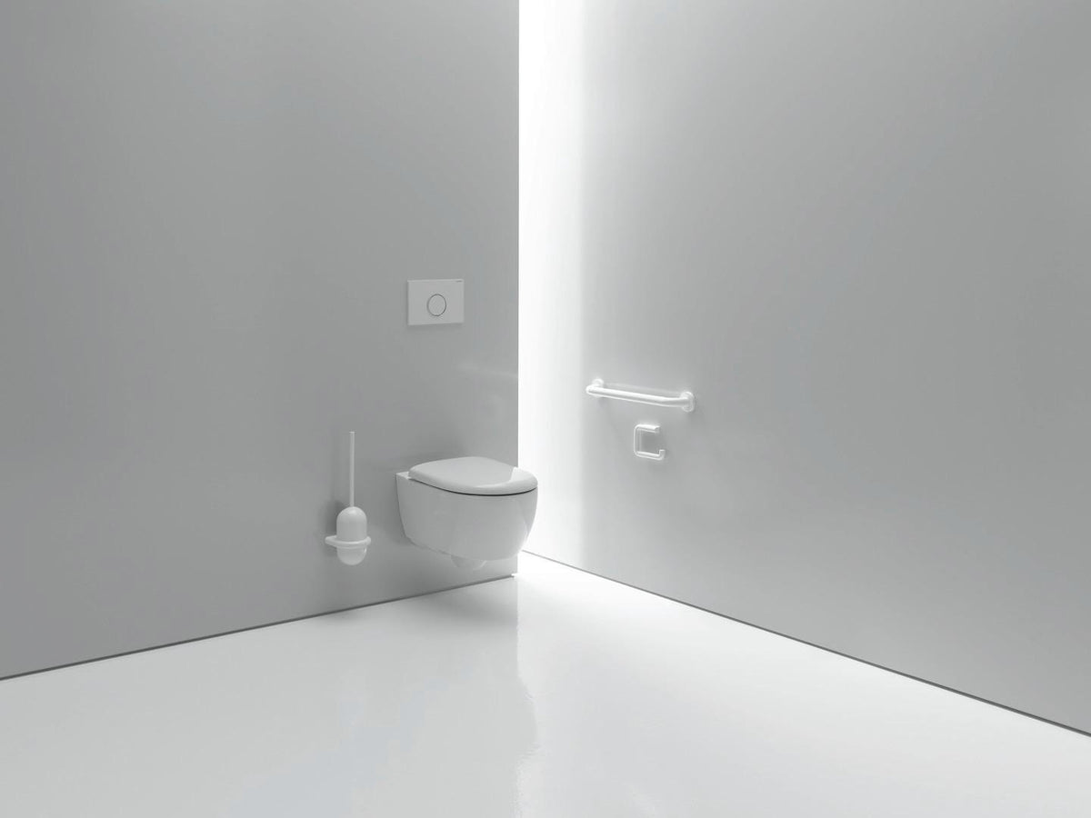 HEWI Haltegriff Serie 801 d:33 mm, Achsmaß 500 mm, senfgelb – Wandmontage, verdeckte Befestigung