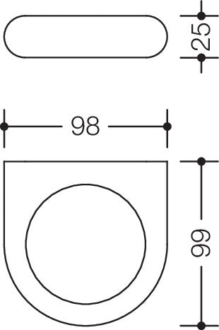 HEWI Halter Serie 801 senfgelb – Runder Zahnputzbecherhalter für Wandmontage