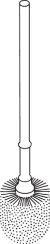 HEWI WC-Bürste Serie 477 senfgelb – Auswechselbarer Bürstenkopf, 460 mm