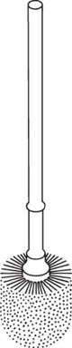 HEWI WC-Bürste Serie 477 senfgelb – Auswechselbarer Bürstenkopf, 460 mm