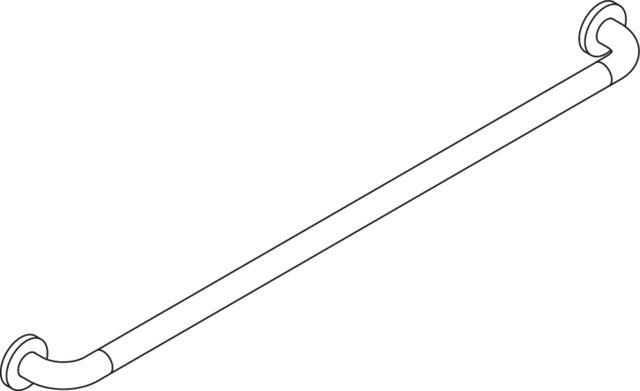 HEWI Badetuchhalter Serie 477, 1000 mm, Senfgelb – Wandmontage mit verdeckter Befestigung