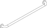 HEWI Badetuchhalter Serie 477, 1000 mm, Senfgelb – Wandmontage mit verdeckter Befestigung