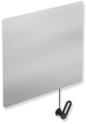 HEWI Kippspiegel Serie 801 mit Seilumlenkung, 600 mm breit, senfgelb – Neigung bis 28°