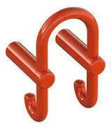 HEWI Garderobendoppelhaken Serie 801 – Senfgelb, Haken nach hinten, 90 mm