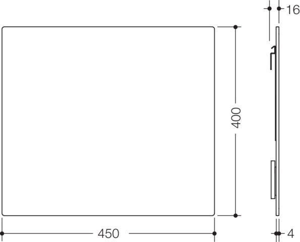 HEWI Kids Spiegel 450 x 400 mm Apfelgrün – Rechteckiger Wandspiegel mit ESG-Sicherheitsglas