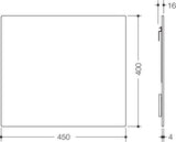 HEWI Kids Spiegel 450 x 400 mm Apfelgrün – Rechteckiger Wandspiegel mit ESG-Sicherheitsglas