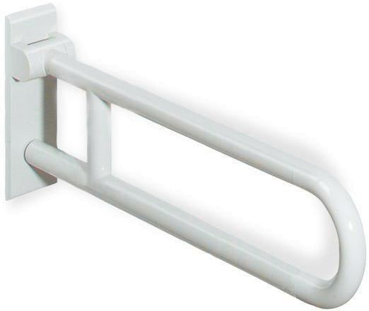 HEWI Stützklappgriff Serie 801 850 mm Senfgelb mit Stahlkern – Klappbarer Wandgriff für barrierefreies Bad