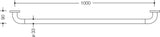 HEWI Badetuchhalter Serie 477, 1000 mm, Senfgelb – Wandmontage mit verdeckter Befestigung