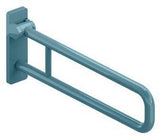 HEWI Stützklappgriff Serie 801 drehbar 700 mm senfgelb – Wandmontage, 100 kg belastbar