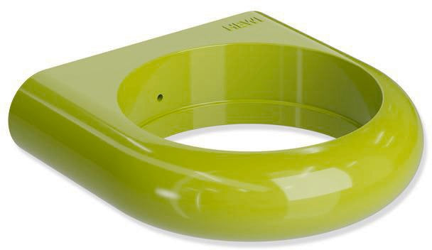 HEWI Halter Serie 801 senfgelb – Runder Zahnputzbecherhalter für Wandmontage