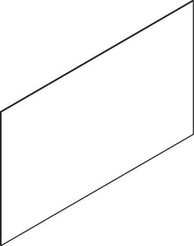 HEWI Kristallglasspiegel 450 x 450 mm – Klarer Spiegel mit geschliffenen Kanten