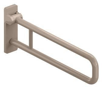 HEWI Stützklappgriff Serie 801 drehbar 700 mm senfgelb – Wandmontage, 100 kg belastbar