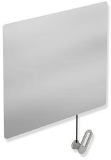 HEWI Kippspiegel Serie 801 mit Seilumlenkung, 600 mm breit, senfgelb – Neigung bis 28°