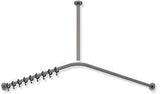 HEWI Vorhangstange System 900 Eckform 987 x 987 mm mit 20 Ringen, schwarz tiefmatt