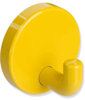 HEWI Wandhaken Serie 801, senfgelb, 40 mm Rosette, verdeckte Verschraubung
