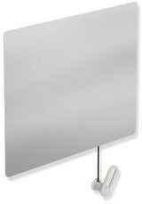 HEWI Kippspiegel Serie 801 mit Seilumlenkung, 600 mm breit, senfgelb – Neigung bis 28°
