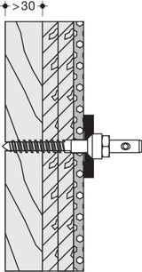 HEWI Rückenstütze Befestigungsset 801/805 Classic für Betonwände C20/C25