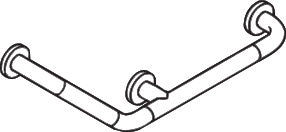 HEWI Winkelgriff Serie 801, 135°, 33 mm, Senfgelb – Stützgriff für Bad & WC