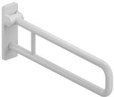 HEWI Stützklappgriff Serie 801 drehbar 700 mm senfgelb – Wandmontage, 100 kg belastbar