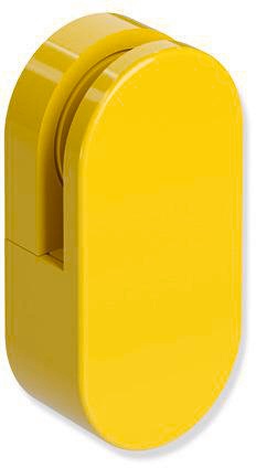 HEWI Spiegelhalter Serie 477 Senfgelb für 6 mm Spiegel – Diebstahlgeschützt