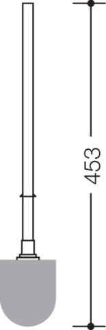HEWI WC-Bürste Serie 477 senfgelb – Auswechselbarer Bürstenkopf, 460 mm
