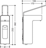 HEWI Desinfektions- und Seifenspender System 900, 500 ml, signalweiß, abschließbar, autoklavierbar