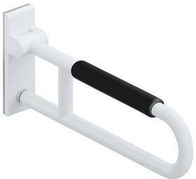 HEWI Mobiler Stützklappgriff Serie 801, 600 mm, mit Armpolster senfgelb, bis 150 kg