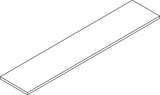 HEWI Glasplatte Serie 477 aus Klarglas, 197 mm breit, 8 mm stark, geschliffene Kanten