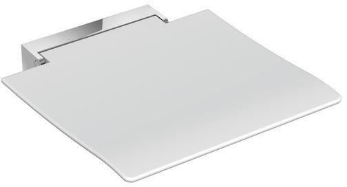 HEWI Klappsitz 450 – Wandklappsitz mit Edelstahlkonsole, anthrazitgrau, 450 mm breit