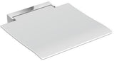 HEWI Klappsitz 450 – Wandklappsitz mit Edelstahlkonsole, anthrazitgrau, 450 mm breit