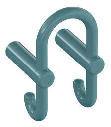 HEWI Garderobendoppelhaken Serie 801 – Senfgelb, Haken nach hinten, 90 mm