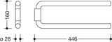 HEWI Handtuchhalter Serie 477, 2-armig, senfgelb, schwenkbar, Wandmontage