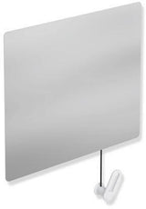HEWI Kippspiegel Serie 801 mit Seilumlenkung, 600 mm breit, senfgelb – Neigung bis 28°