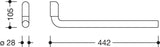 HEWI Handtuchhalter Serie 477, einarmig, schwenkbar, senfgelb, 445 mm