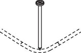 HEWI Deckenabhängung System 900, 400 mm, Edelstahl matt geschliffen, kürzbar