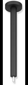 HEWI Deckenabhängung System 900, 500 mm, schwarz tiefmatt, Stange d=25 mm, kürzbar