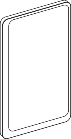 HEWI LED-Lichtspiegel 570 x 1000 mm – umlaufend asymmetrisch hinterleuchtet, warmweiß 3000 K