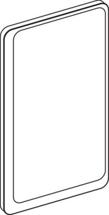HEWI LED-Lichtspiegel 570 x 1000 mm – umlaufend asymmetrisch hinterleuchtet, warmweiß 3000 K