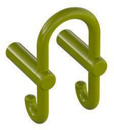 HEWI Garderobendoppelhaken Serie 801 – Senfgelb, Haken nach hinten, 90 mm