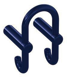 HEWI Garderobendoppelhaken Serie 801 – Senfgelb, Haken nach hinten, 90 mm