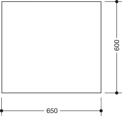 HEWI Kristallglasspiegel 450 x 450 mm – Klarer Spiegel mit geschliffenen Kanten