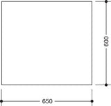 HEWI Kristallglasspiegel 450 x 450 mm – Klarer Spiegel mit geschliffenen Kanten