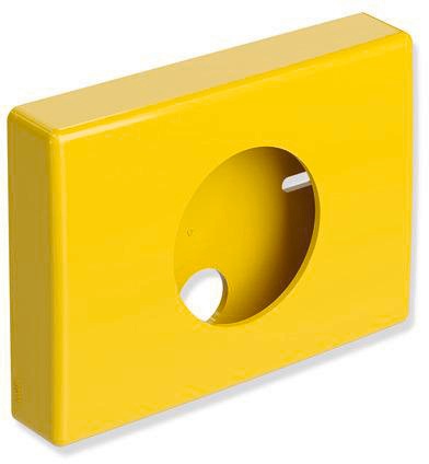 HEWI Hygienebeutelspender Serie 477, senfgelb, 143 mm breit, Wandmontage, Polyamid