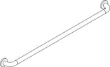 HEWI Badetuchhalter Serie 477, 1100 mm Achsmaß, Senfgelb – Polyamid, verdeckte Wandmontage