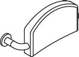 HEWI Rückenstütze Serie 801 senfgelb – Wandmontage, 350 mm, mit Stahlkern