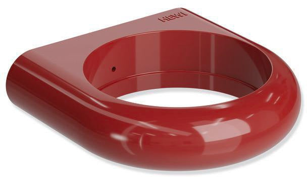 HEWI Halter Serie 801 senfgelb – Runder Zahnputzbecherhalter für Wandmontage