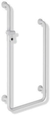 HEWI Duschhandlauf U-Form Serie 801 senfgelb mit Brausehalter, 1100 x 500 x 900 mm