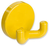 HEWI Doppelhaken Serie 801 senfgelb – Wandhaken mit verdeckter Verschraubung, 40 mm Rosette