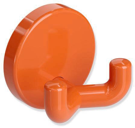 HEWI Doppelhaken Serie 801 senfgelb – Wandhaken mit verdeckter Verschraubung, 40 mm Rosette