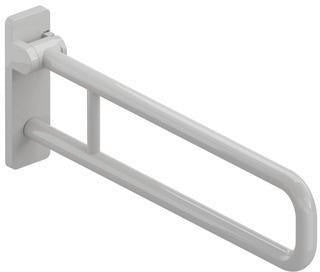 HEWI Stützklappgriff Serie 801 drehbar 700 mm senfgelb – Wandmontage, 100 kg belastbar